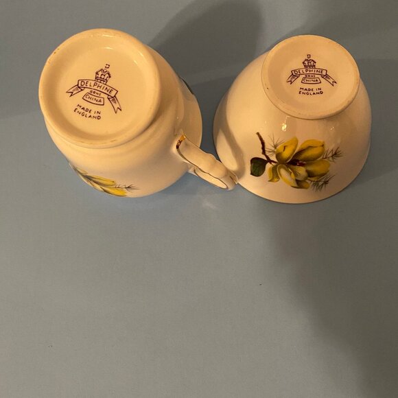 Delphine Mini China Creamer &  Sugar Made In England   ( 6 ) - Picture 3 of 3